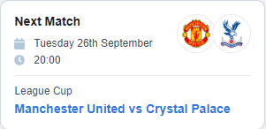 Manchester United Vs Crystal Palace